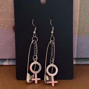 Lesbian Safety Pin Earrings